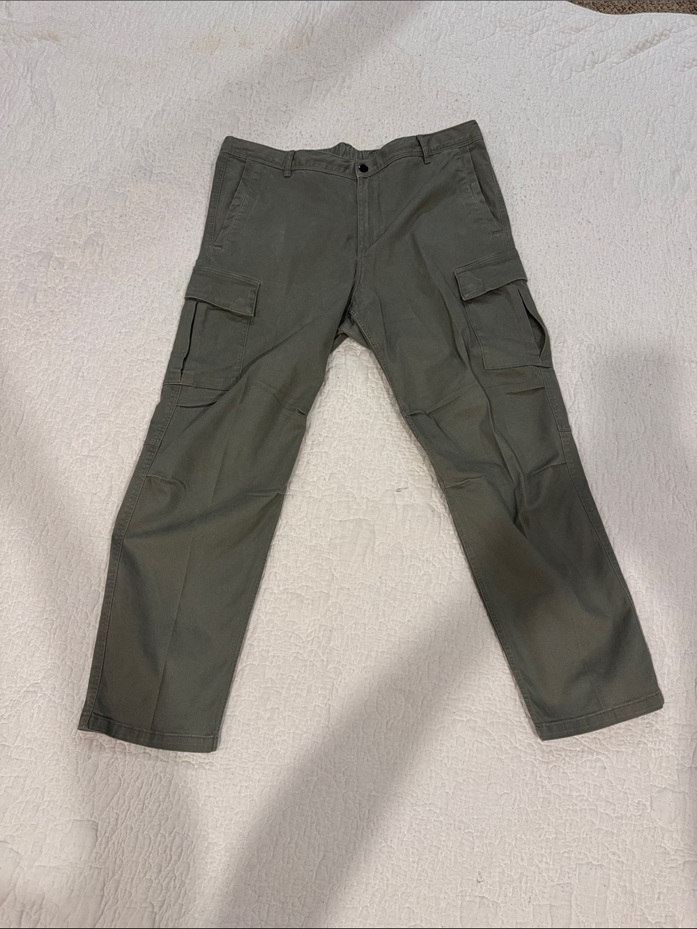 H&M Olive Cargo Trousers with Utility Pockets